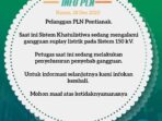 Pengumuman PLN terkait Gangguan Listrik di Kalbar