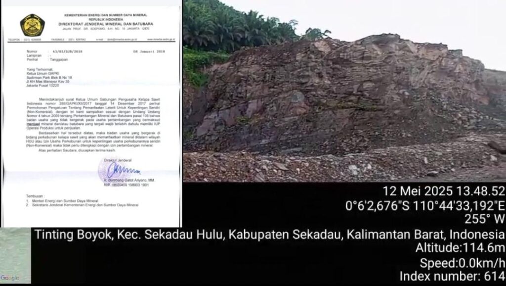 Lokasi Tambang Di HGU Sawit