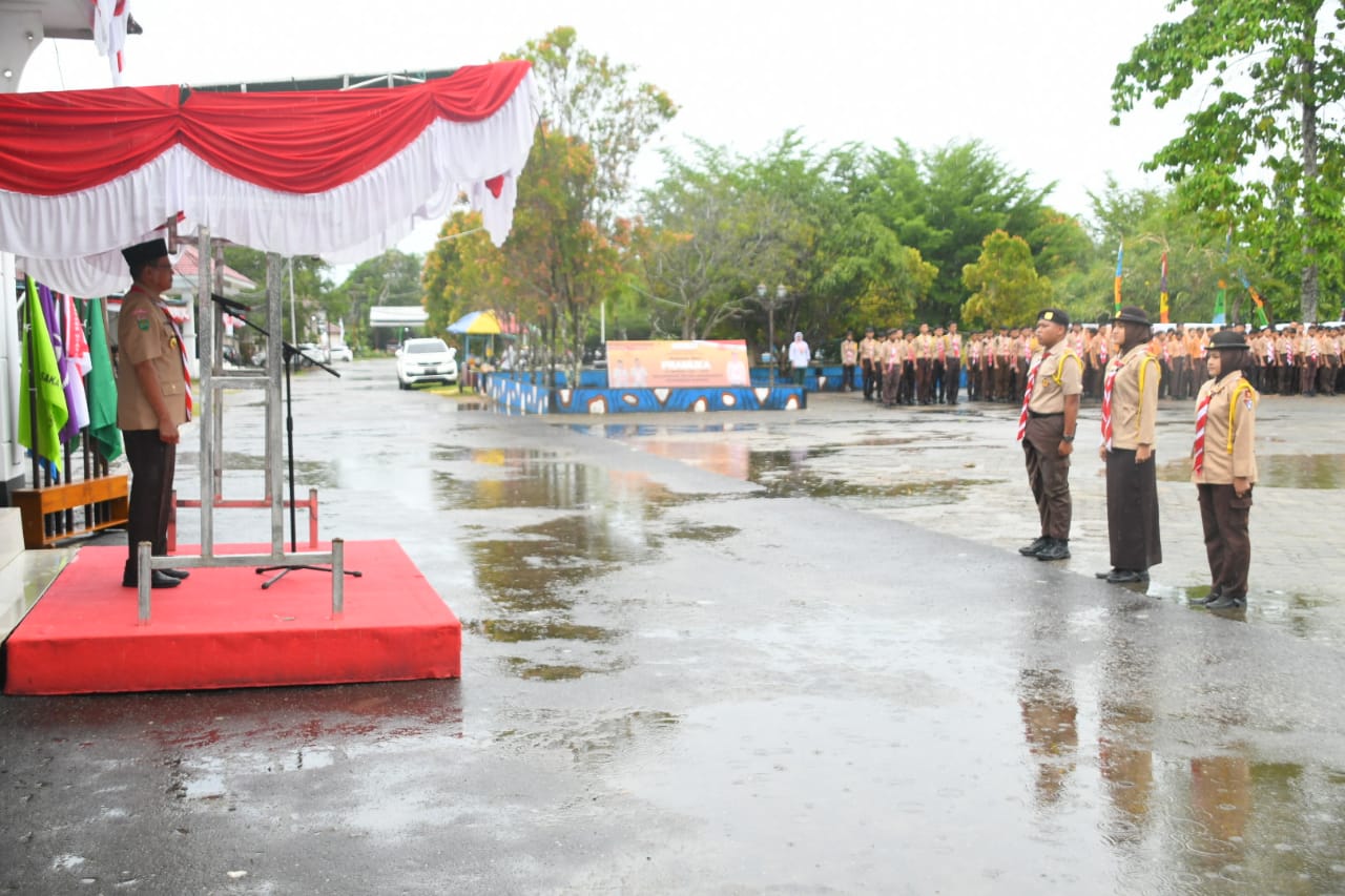 Upacara HUT Pramuka di Kayong Utara