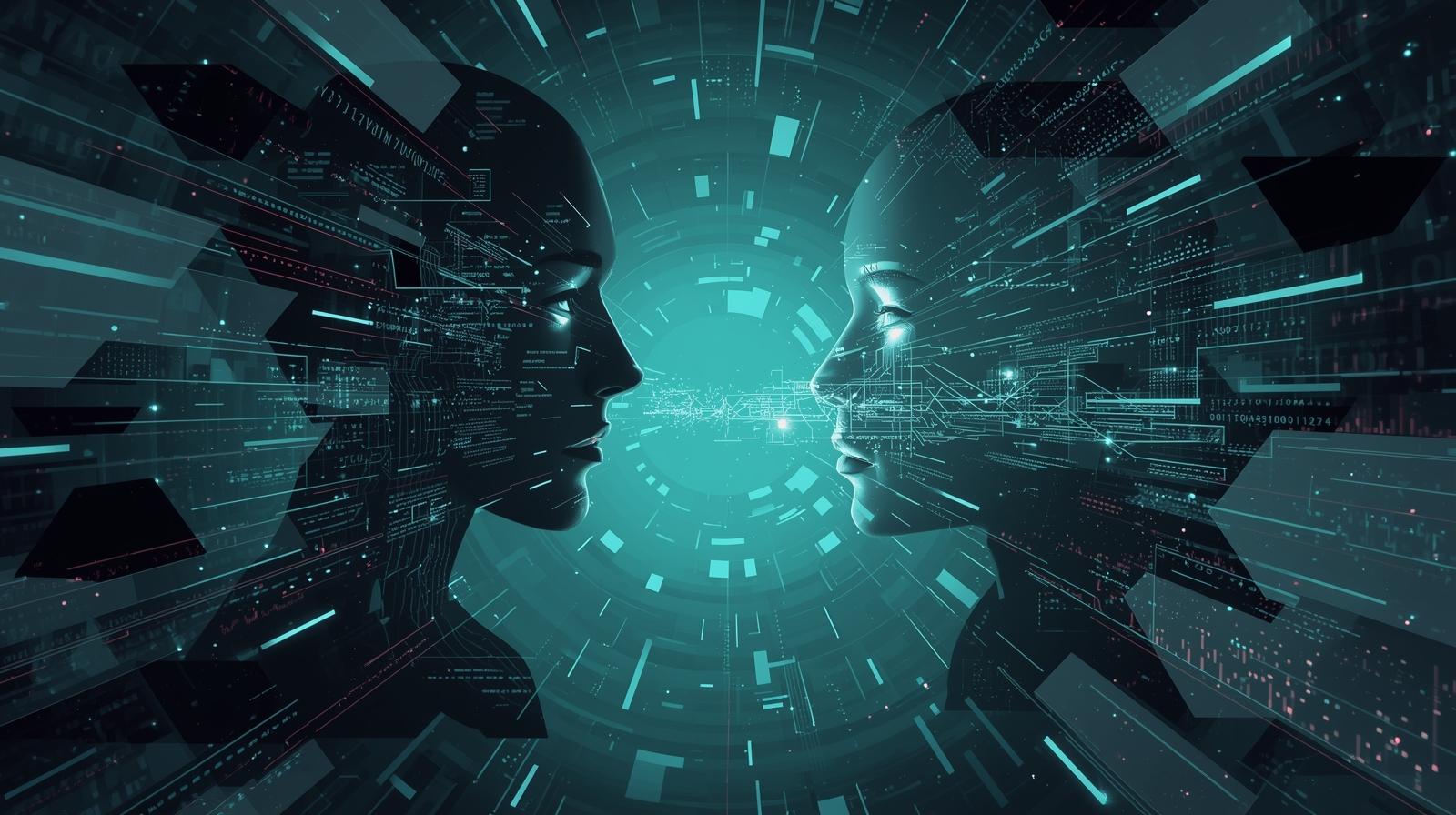 buatkan gambar tentang AI ilustrasi selingkuh AI